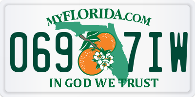 FL license plate 0697IW