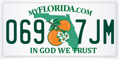 FL license plate 0697JM