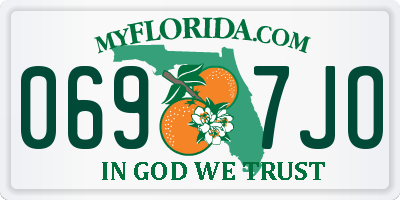 FL license plate 0697JO