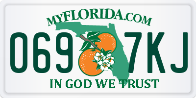 FL license plate 0697KJ