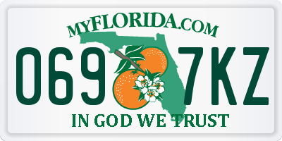 FL license plate 0697KZ