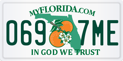 FL license plate 0697ME