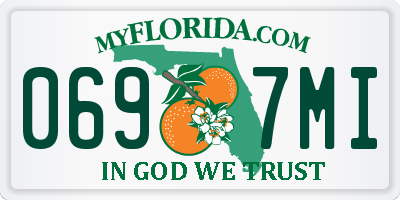 FL license plate 0697MI