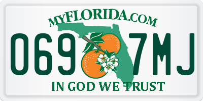 FL license plate 0697MJ