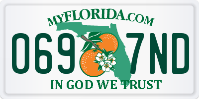 FL license plate 0697ND