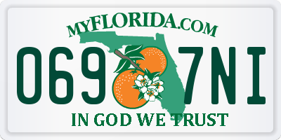FL license plate 0697NI