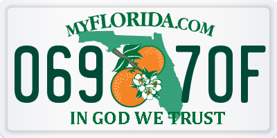 FL license plate 0697OF