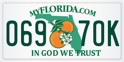 FL license plate 0697OK