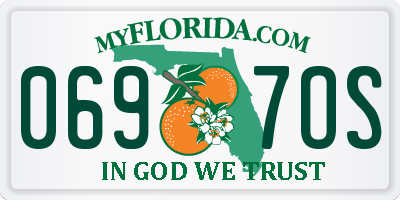 FL license plate 0697OS