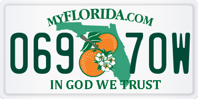 FL license plate 0697OW