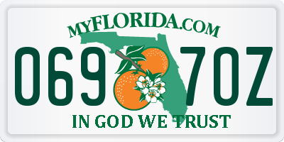 FL license plate 0697OZ