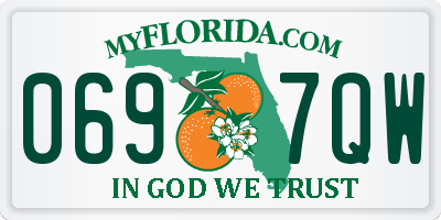FL license plate 0697QW