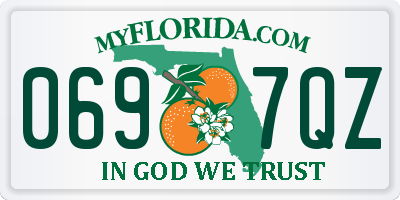 FL license plate 0697QZ