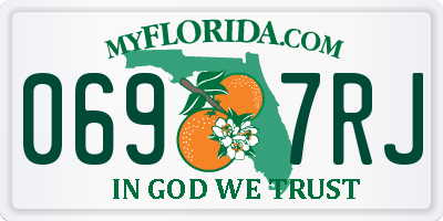 FL license plate 0697RJ