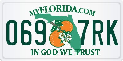 FL license plate 0697RK