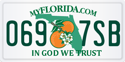 FL license plate 0697SB