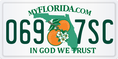 FL license plate 0697SC