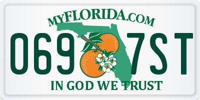 FL license plate 0697ST