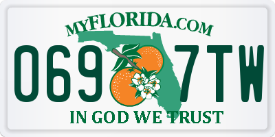 FL license plate 0697TW