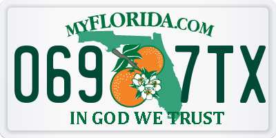 FL license plate 0697TX