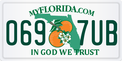 FL license plate 0697UB