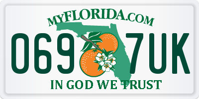 FL license plate 0697UK