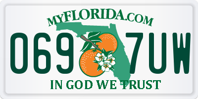 FL license plate 0697UW