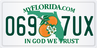 FL license plate 0697UX