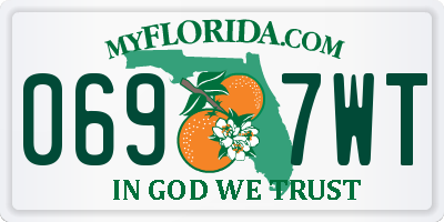 FL license plate 0697WT