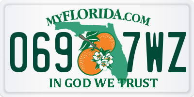 FL license plate 0697WZ