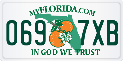 FL license plate 0697XB