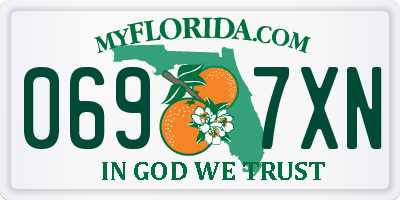 FL license plate 0697XN