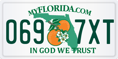 FL license plate 0697XT