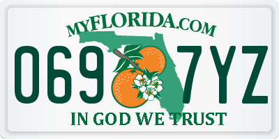 FL license plate 0697YZ