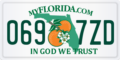 FL license plate 0697ZD