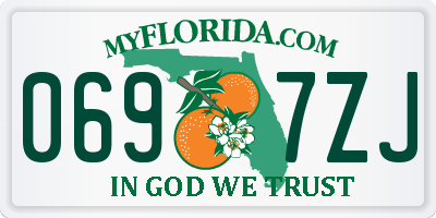 FL license plate 0697ZJ