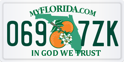 FL license plate 0697ZK