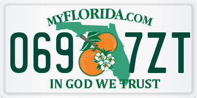 FL license plate 0697ZT