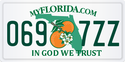 FL license plate 0697ZZ