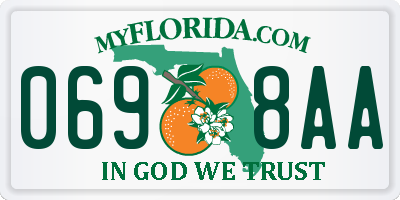 FL license plate 0698AA