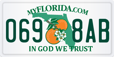 FL license plate 0698AB