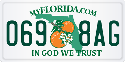 FL license plate 0698AG