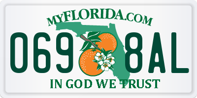 FL license plate 0698AL