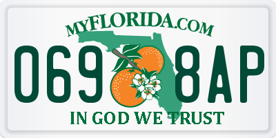 FL license plate 0698AP