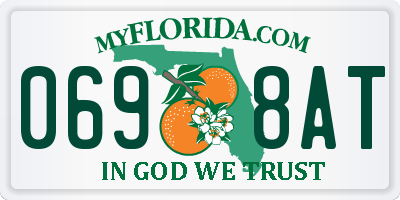FL license plate 0698AT