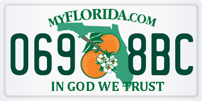 FL license plate 0698BC