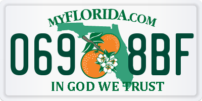 FL license plate 0698BF