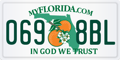 FL license plate 0698BL