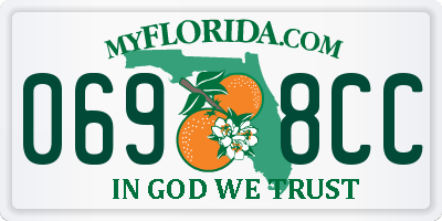 FL license plate 0698CC