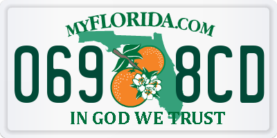 FL license plate 0698CD